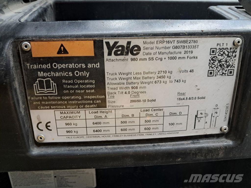 Yale ERP16VT Elektriske trucker