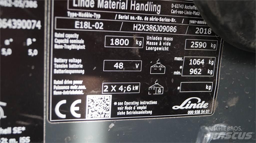 Linde E18L Elektriske trucker