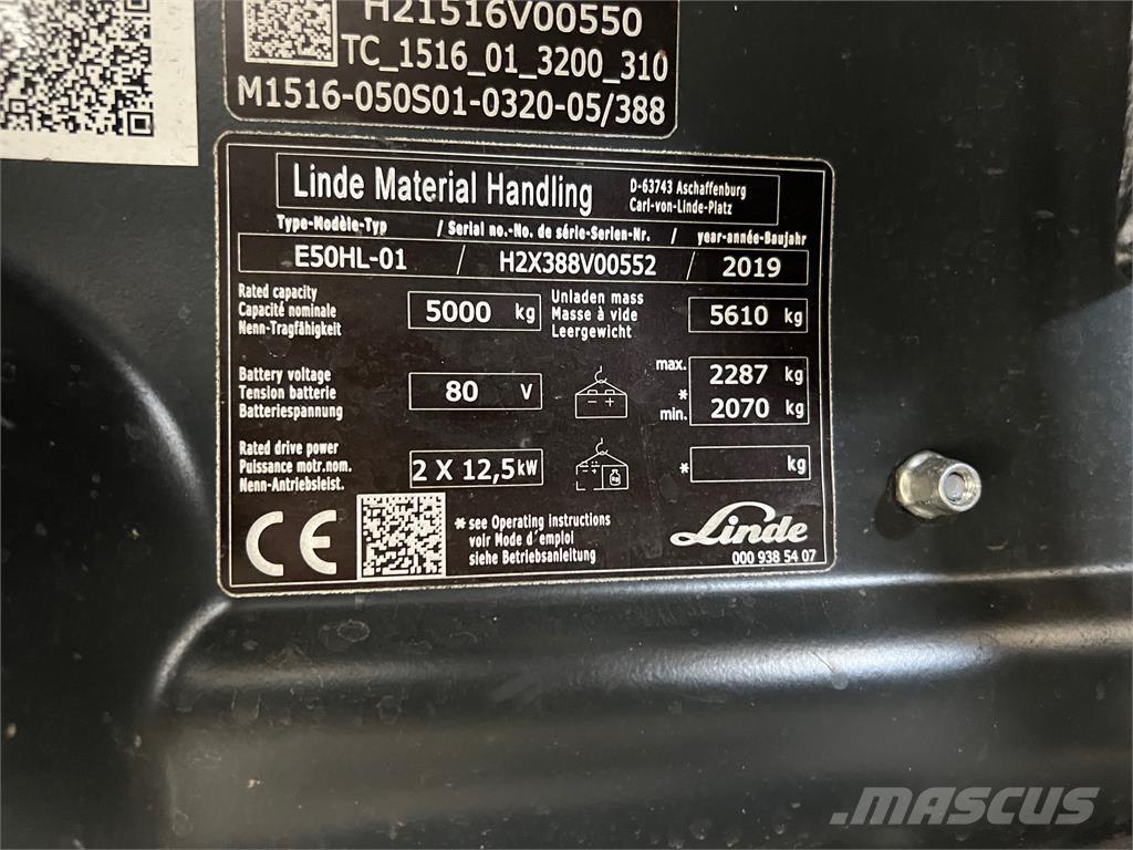 Linde E50HL-01 Elektriske trucker