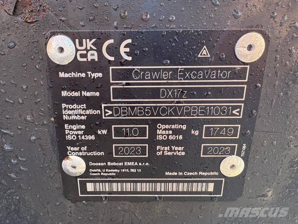 Doosan DX 17 Minigravere <7t