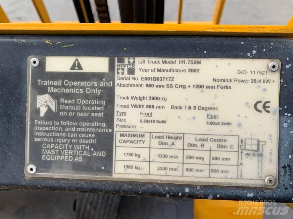 Hyster H 1.75 XM Propan trucker