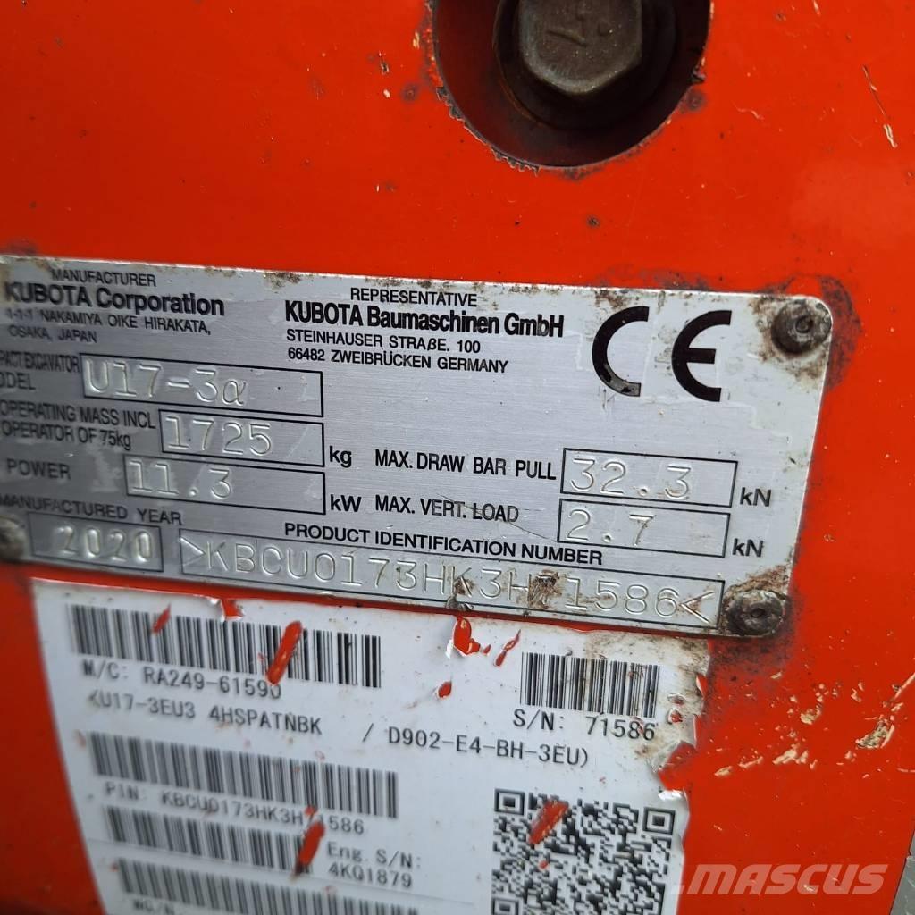 Kubota U 17-3 Minigravere <7t