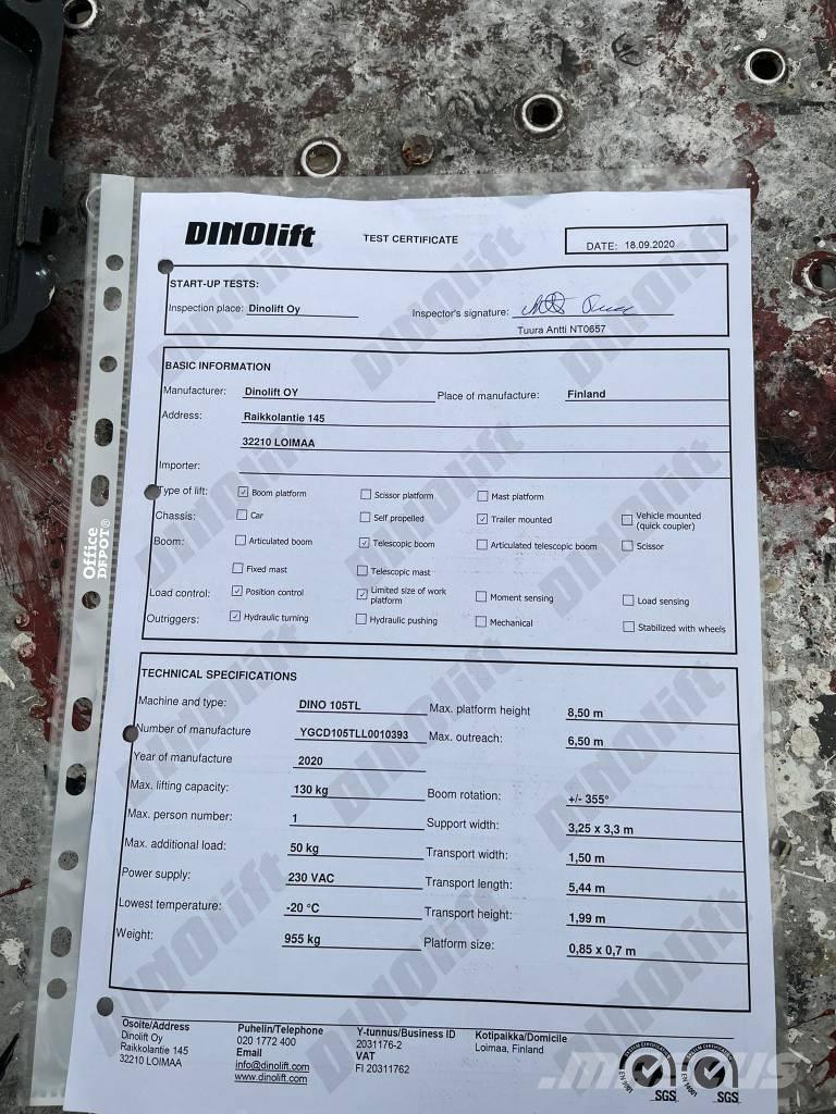 Dino 105TL Tilhengerlifter