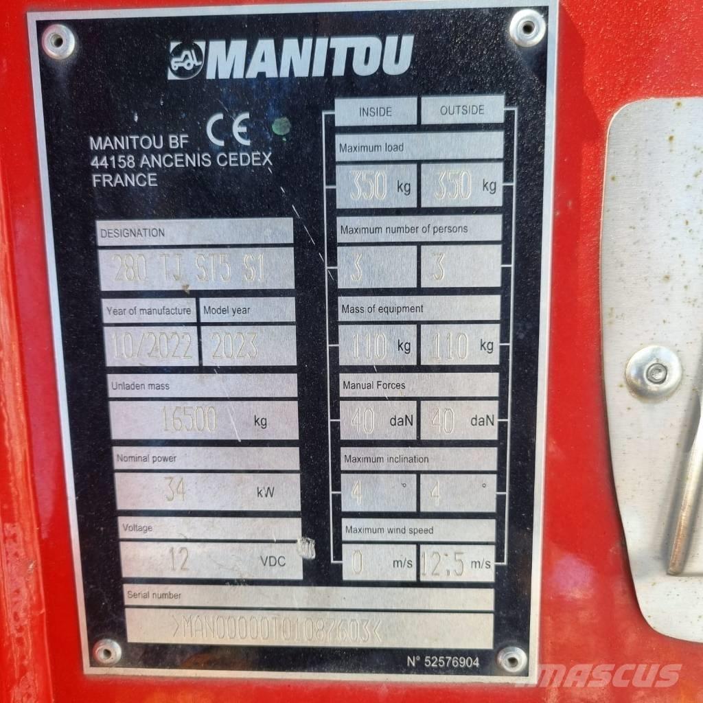 Manitou 280 TJ Teleskop bomlifter