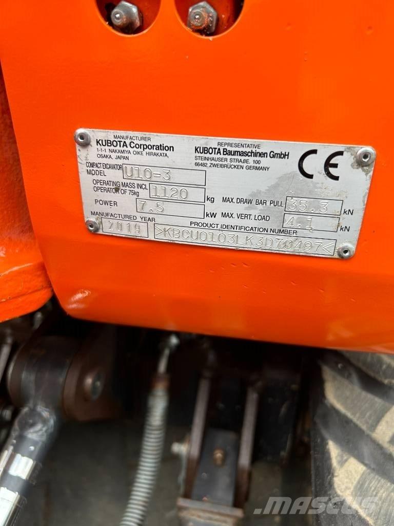 Kubota U 10-3 Minigravere <7t