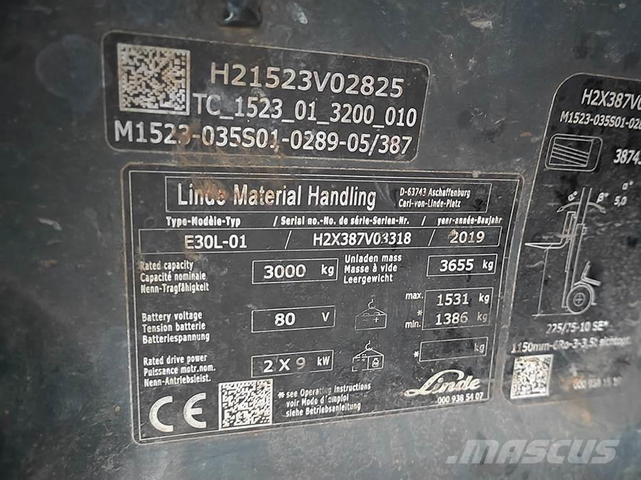 Linde E30L-01 Elektriske trucker