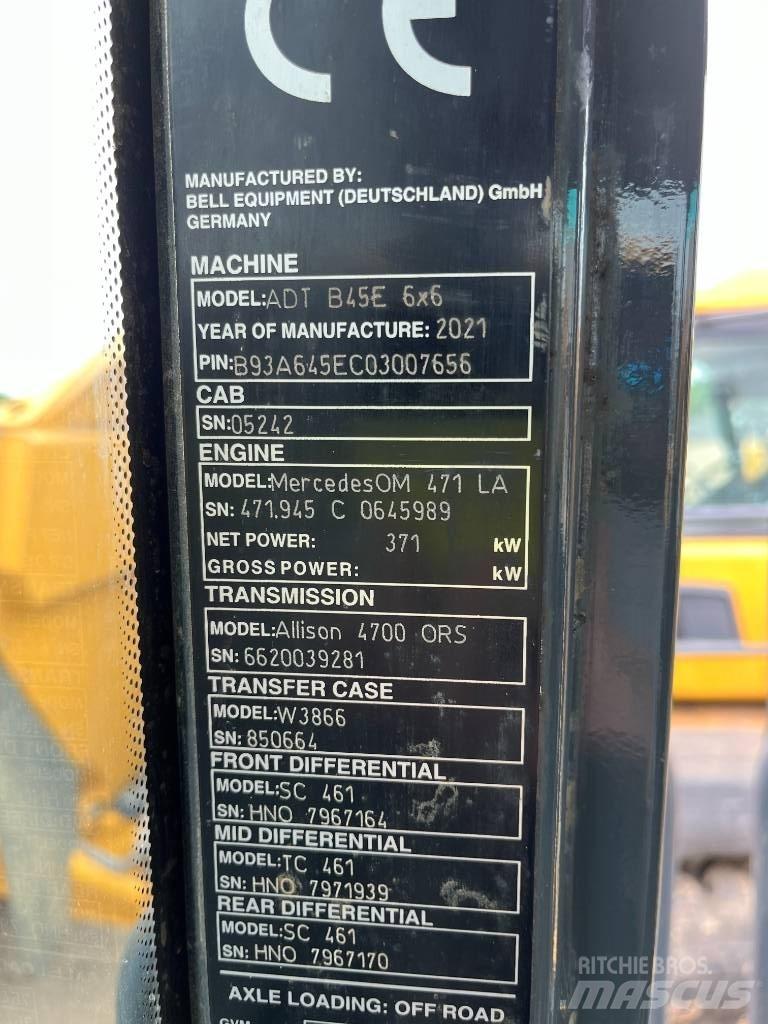 Bell B45E Rammestyrte Dumpere