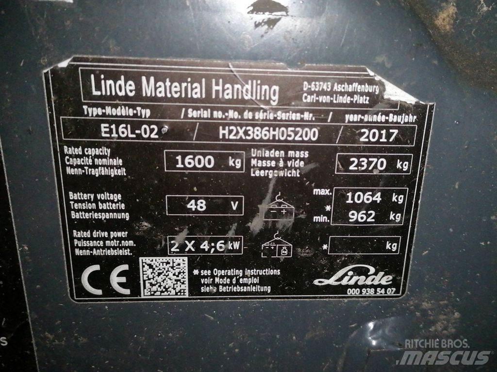 Linde E16L-02 Elektriske trucker