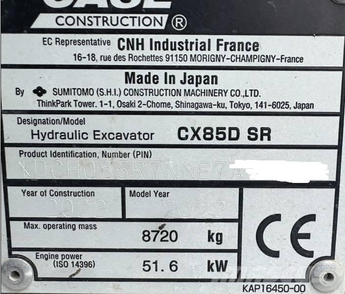 CASE CX 85 D SR Midigravere 7 - 12t