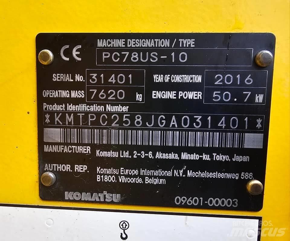 Komatsu pc78us-10 Minigravere <7t