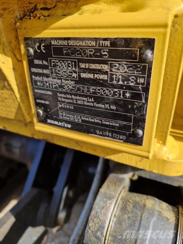 Komatsu PC 20 R-5 Minigravere <7t