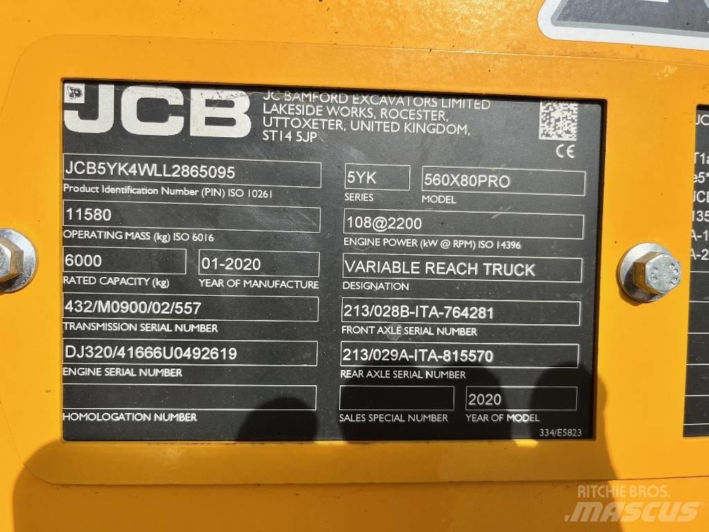 JCB 560-80 AGRI PRO Teleskoplastere