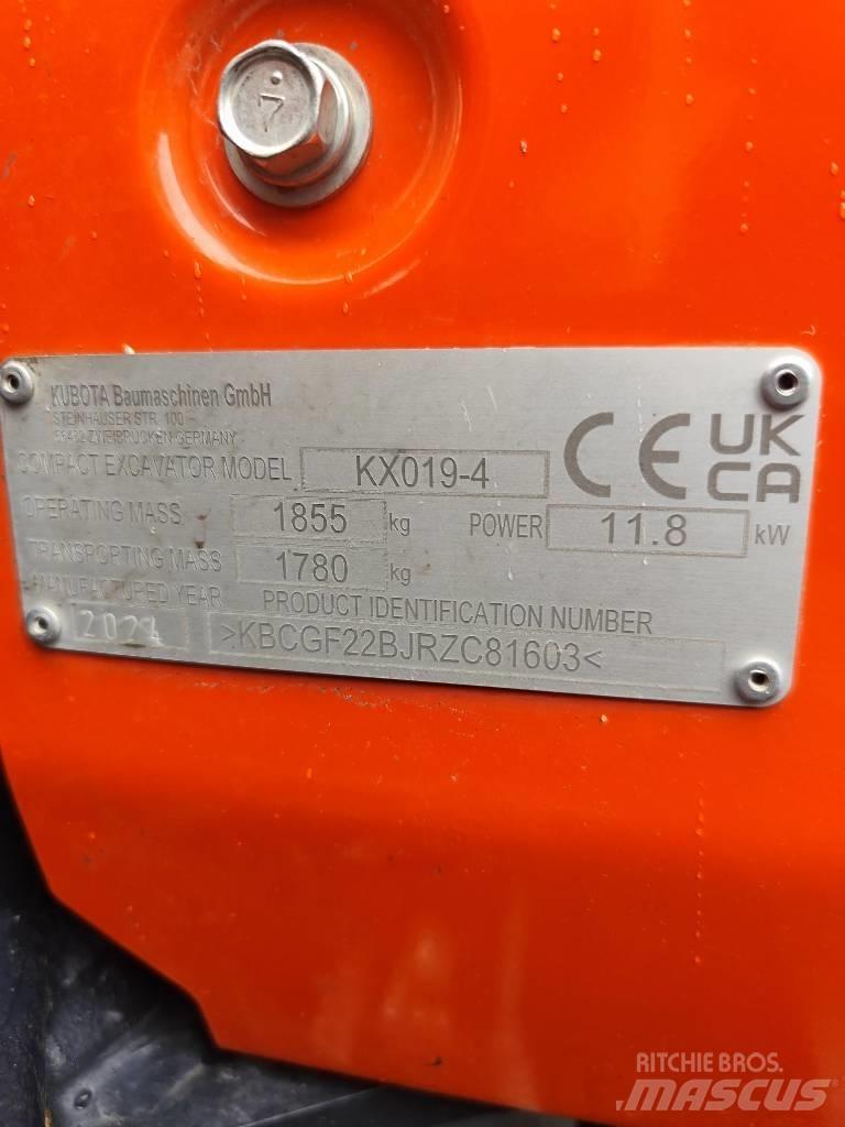 Kubota KX 019-4 Minigravere <7t