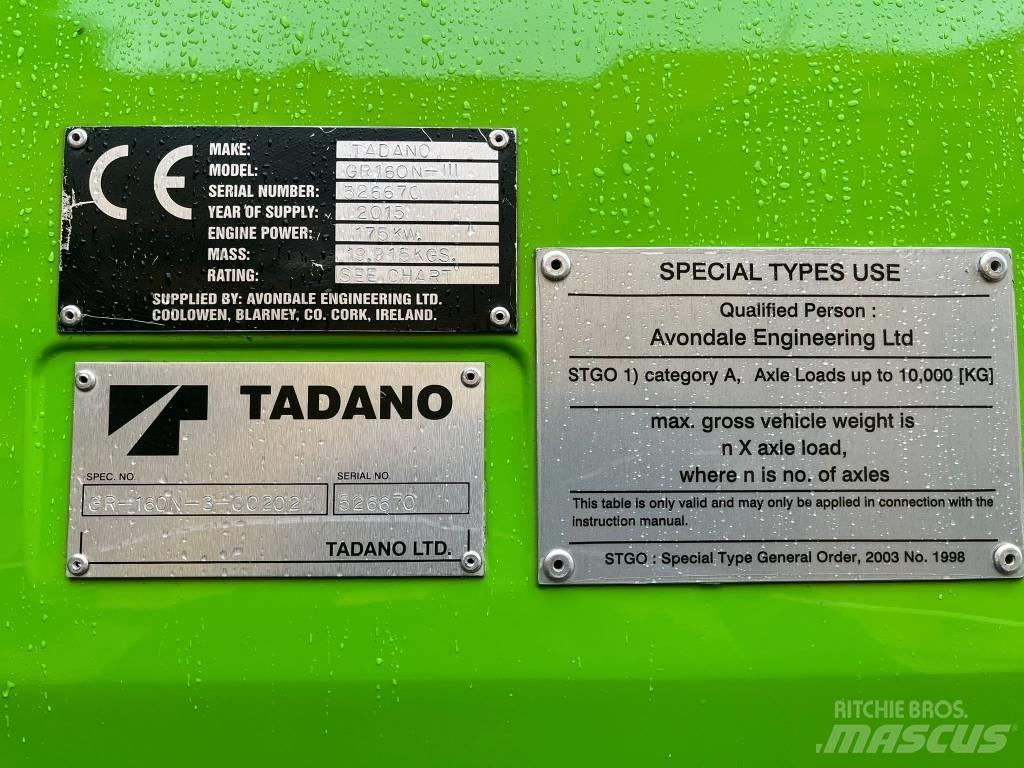 Tadano GR 160 n3 Røff terreng kraner