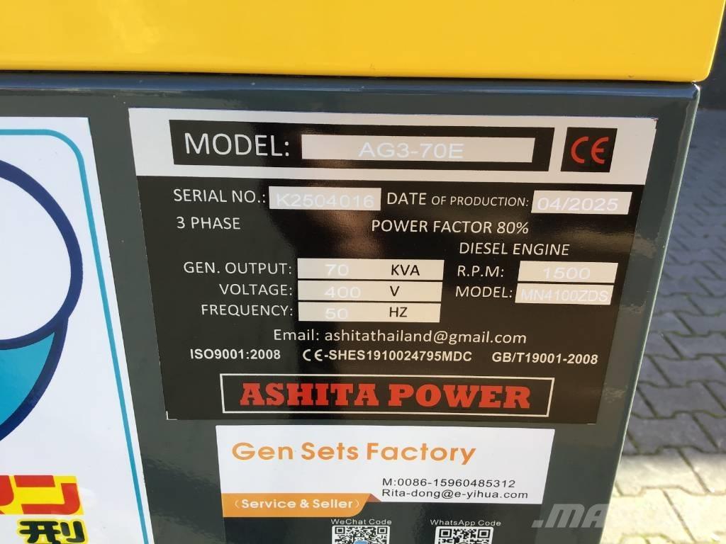 Ashita AG3-70E Diesel Generatorer
