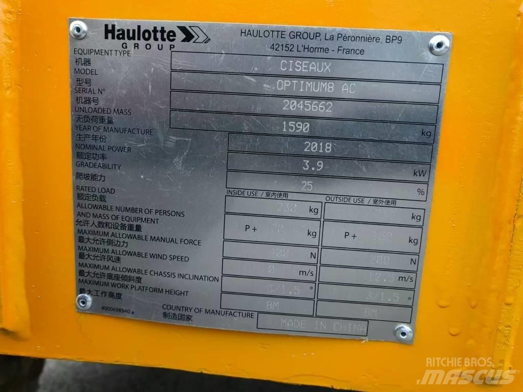 Haulotte OPTIMUM 8 Sakselifter