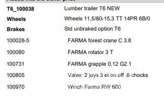 Farma T6 HUGGARVAGN Skogsmaskiner - Annet