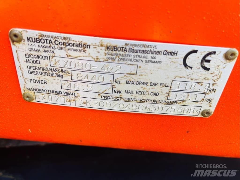 Kubota KX 080-4 Midigravere 7 - 12t
