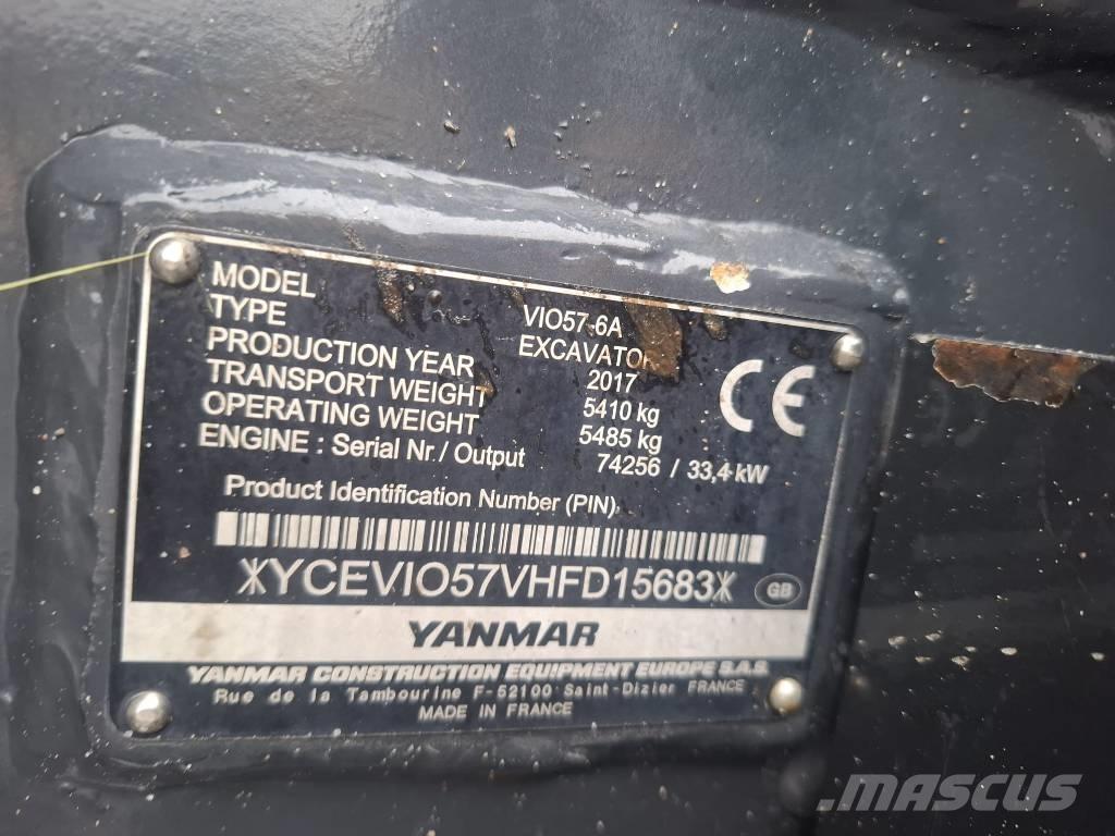 Yanmar Vio 57-6A Minigravere <7t