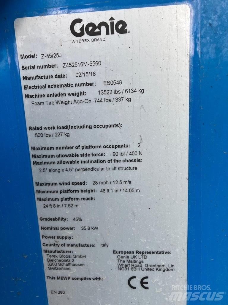Genie Z 45/25 J Leddede bomlifter