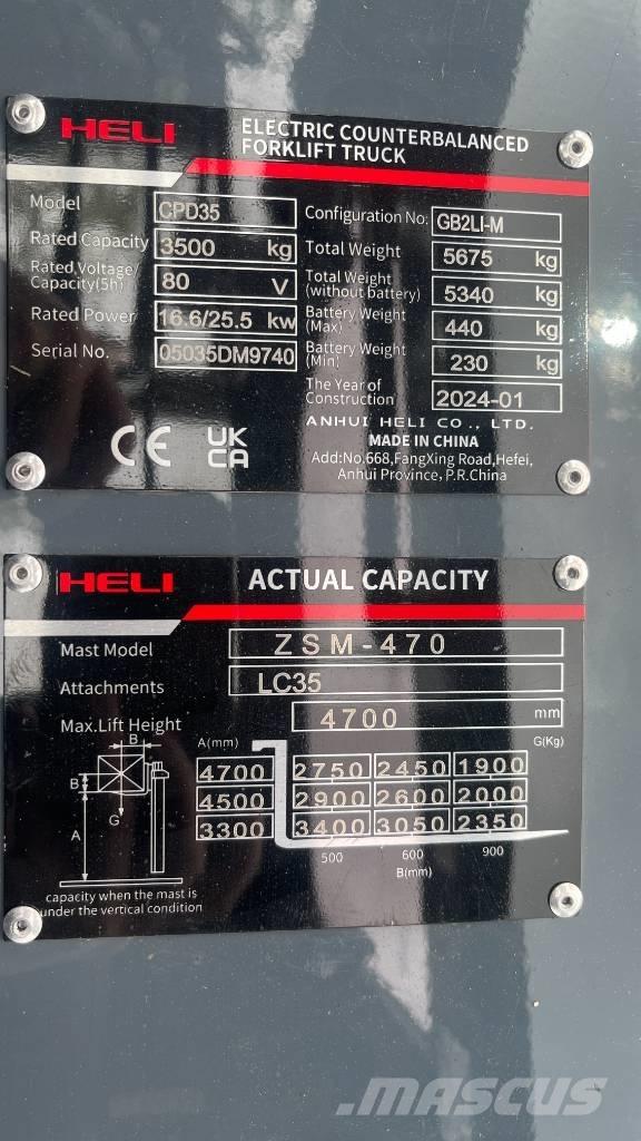 Heli CPD35-GB2LI-M Elektriske trucker