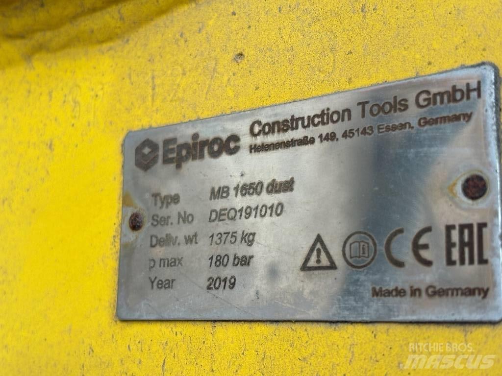 Epiroc MB 1650 Dust Hydrauliske hammere