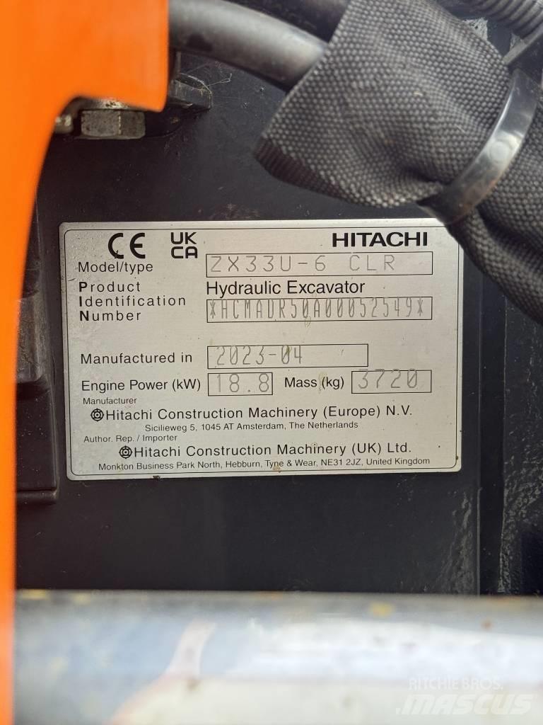 Hitachi ZX 33 U-6 Minigravere <7t