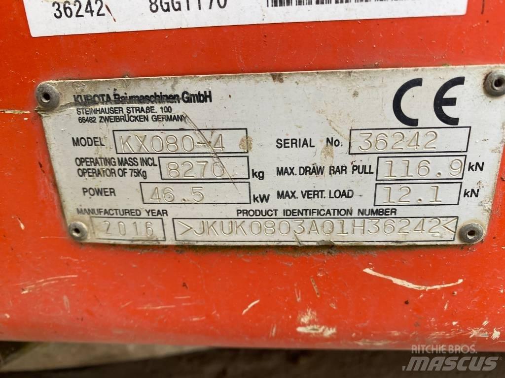 Kubota KX 080-4 Midigravere 7 - 12t