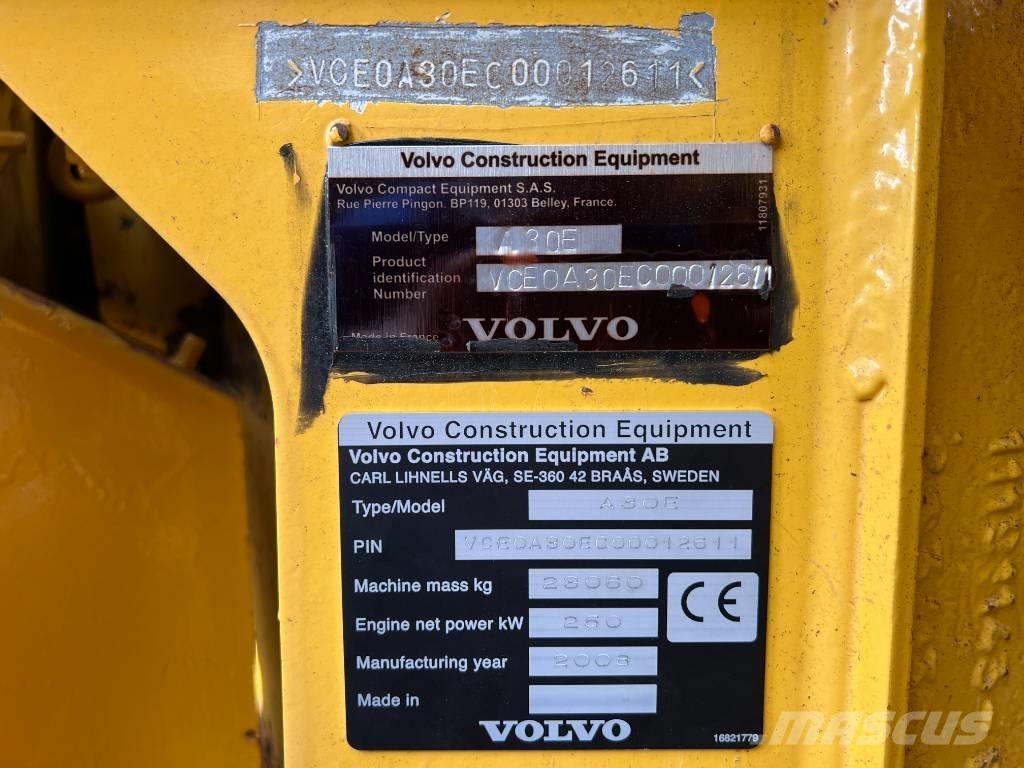 Volvo A30E Rammestyrte Dumpere