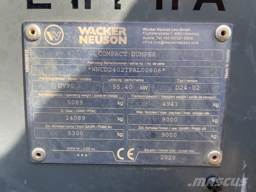 Wacker Neuson DV90 Mini dumpere