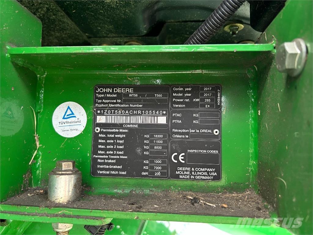 John Deere T560 Skurtreskere