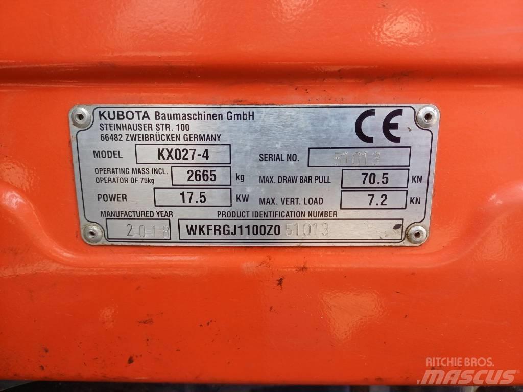 Kubota KX027-4 Minigravere <7t