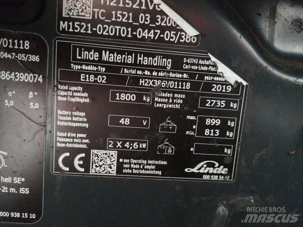 Linde E18-02 Elektriske trucker