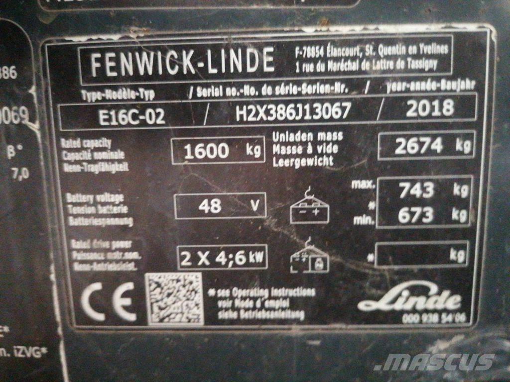 Linde E16C Elektriske trucker