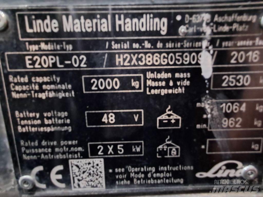 Linde E20PL-02 Elektriske trucker