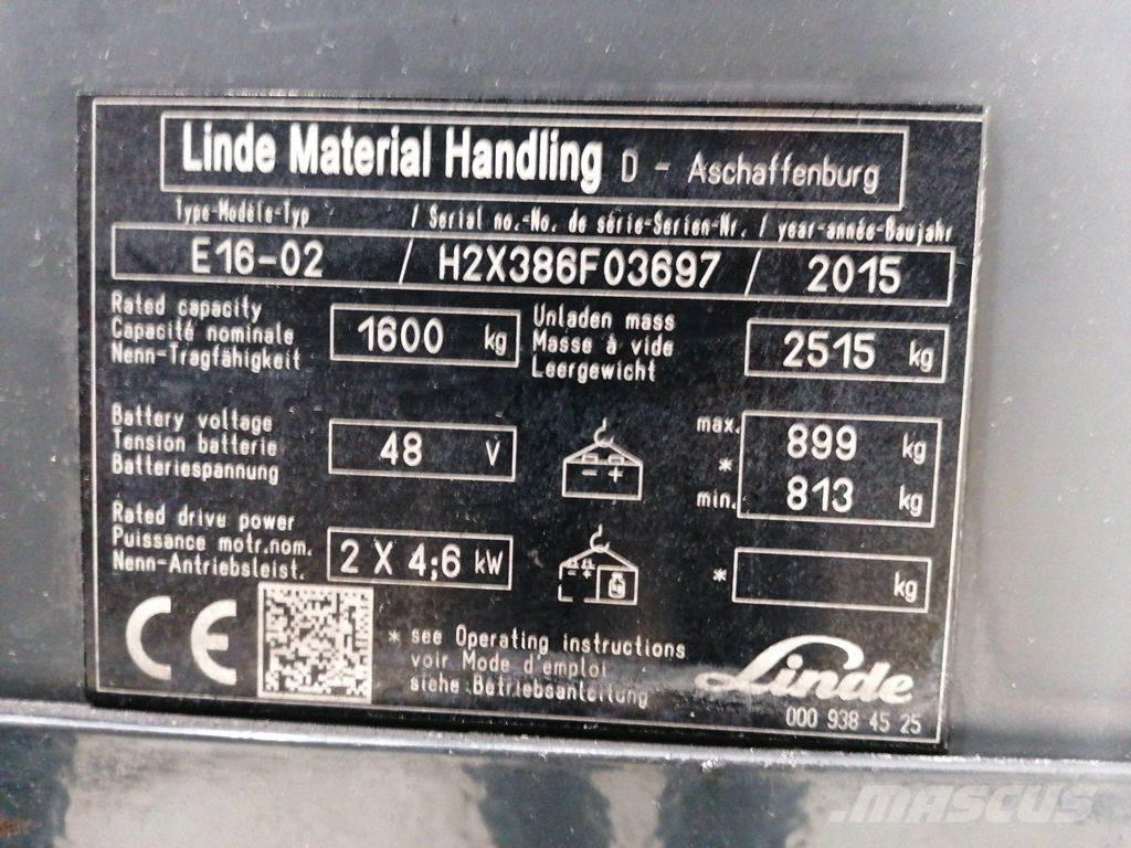 Linde E16-02 Elektriske trucker