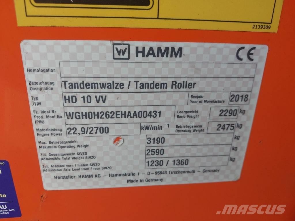 Hamm HD 10 VV Vibroplater