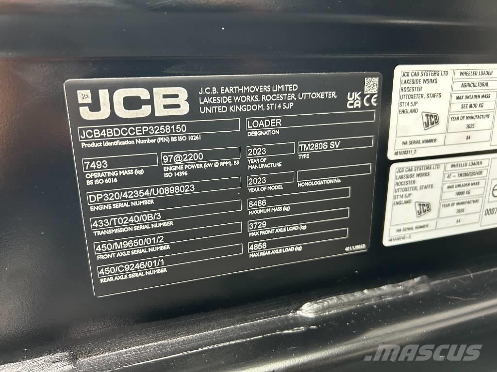 JCB TM280S Teleskoplastere for Landbruk