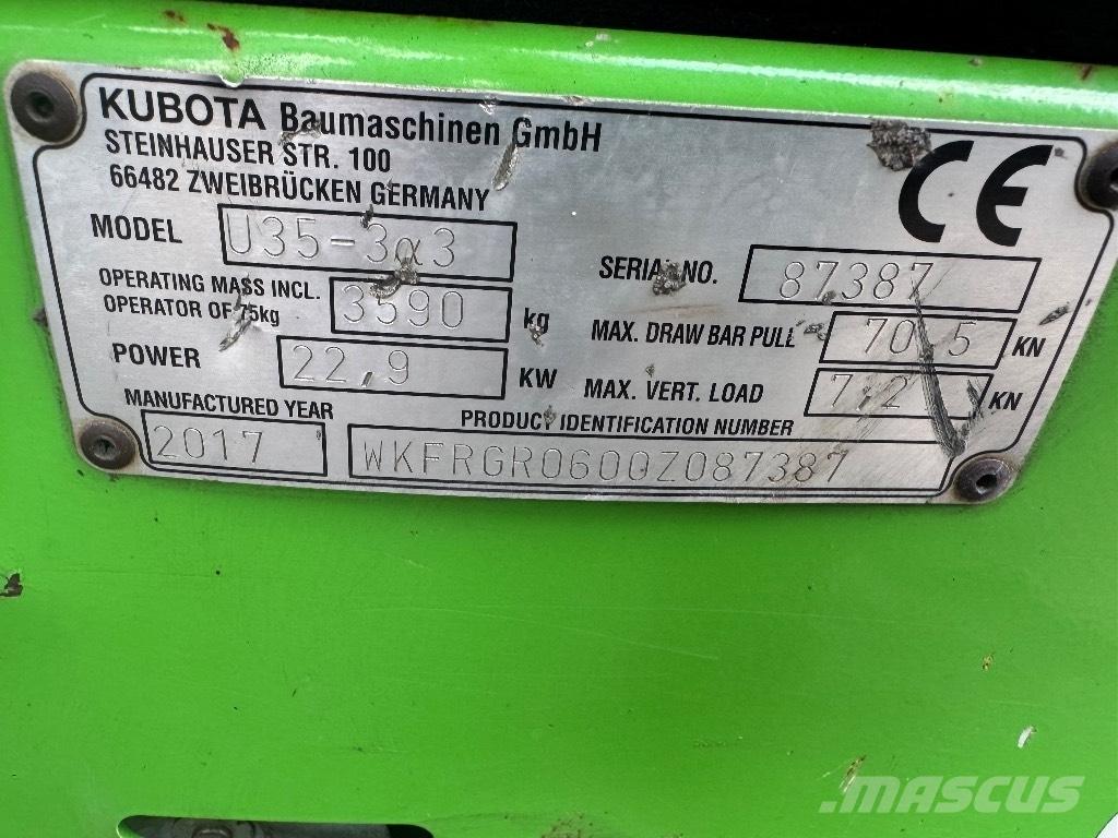 Kubota U 35-3 A Minigravere <7t