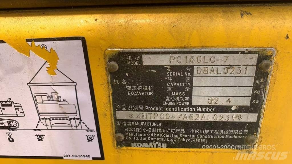Komatsu PC 160 LC Beltegraver
