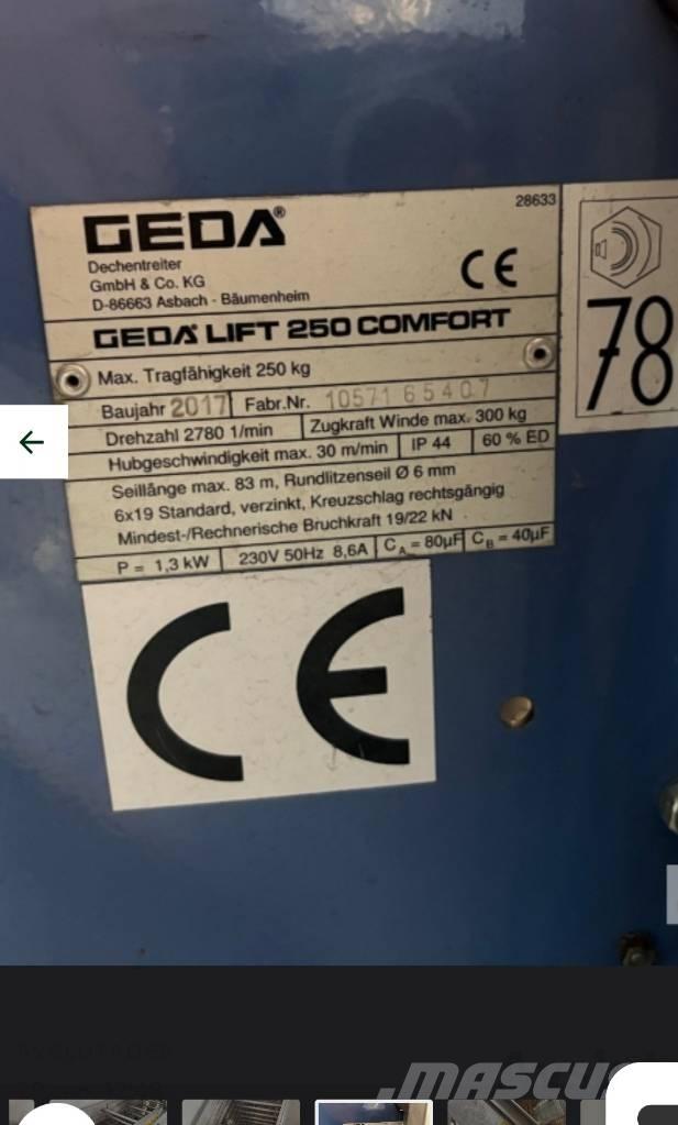 Geda Comfort 250 Vinsjer, taljer og materialheiser