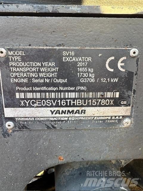 Yanmar SV 16 Minigravere <7t