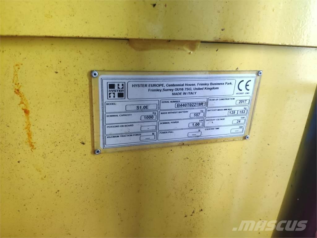 Hyster S1.0E Ledestablere