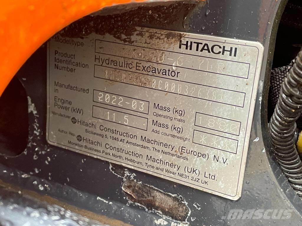 Hitachi ZX 19 U-6 Minigravere <7t