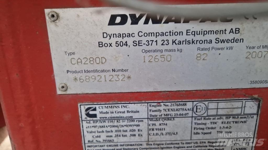 Dynapac Ca280d Tandem Valser