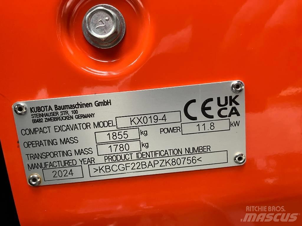 Kubota KX 019-4 Minigravere <7t