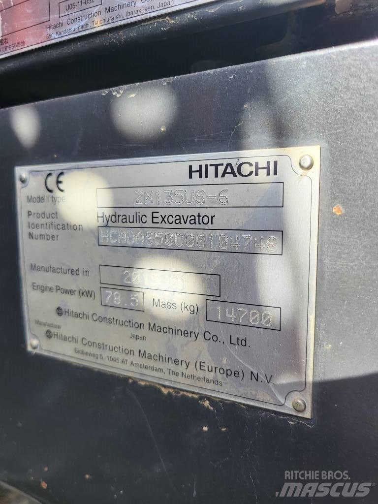Hitachi ZX 135 US-6 Beltegraver