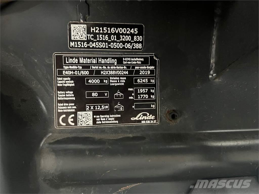 Linde E40H-01/600 Elektriske trucker