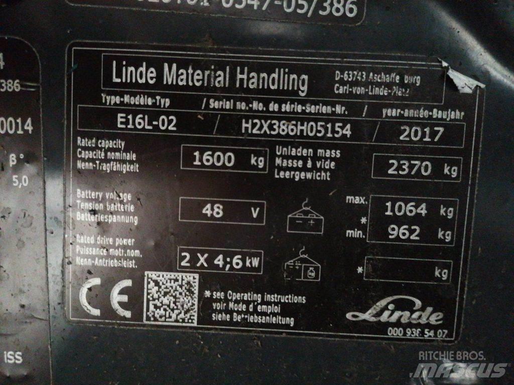 Linde E16L-02 Elektriske trucker