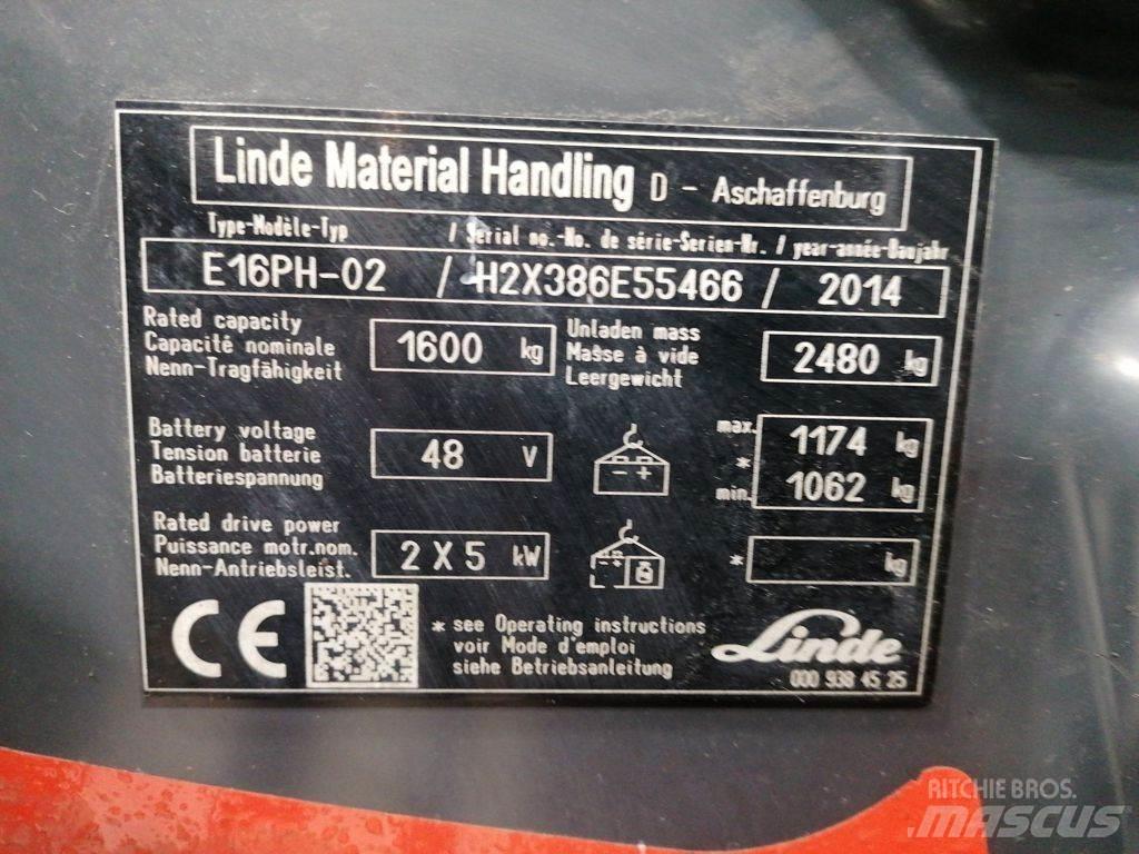Linde E16PH-02 Elektriske trucker